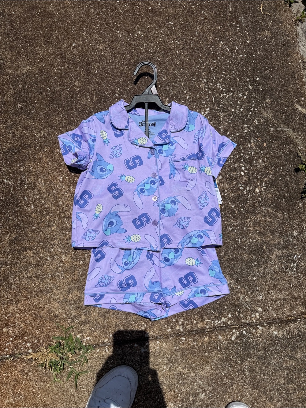Lilo and Stitch Purple Short Pajama Set. Size 6/6X NWT